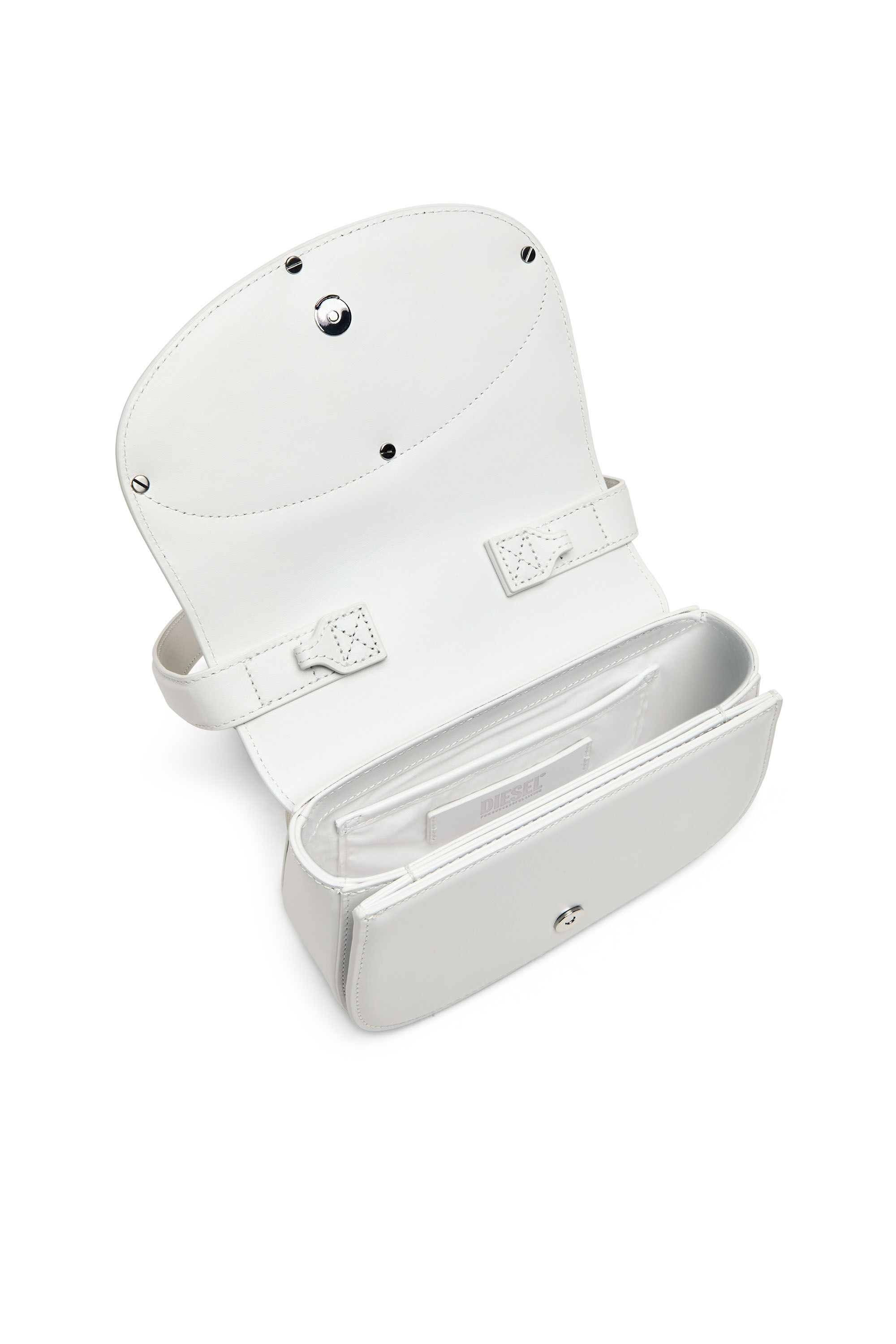 Diesel - 1DR, Woman's 1DR-Iconic shoulder bag in nappa leather in White - 5
