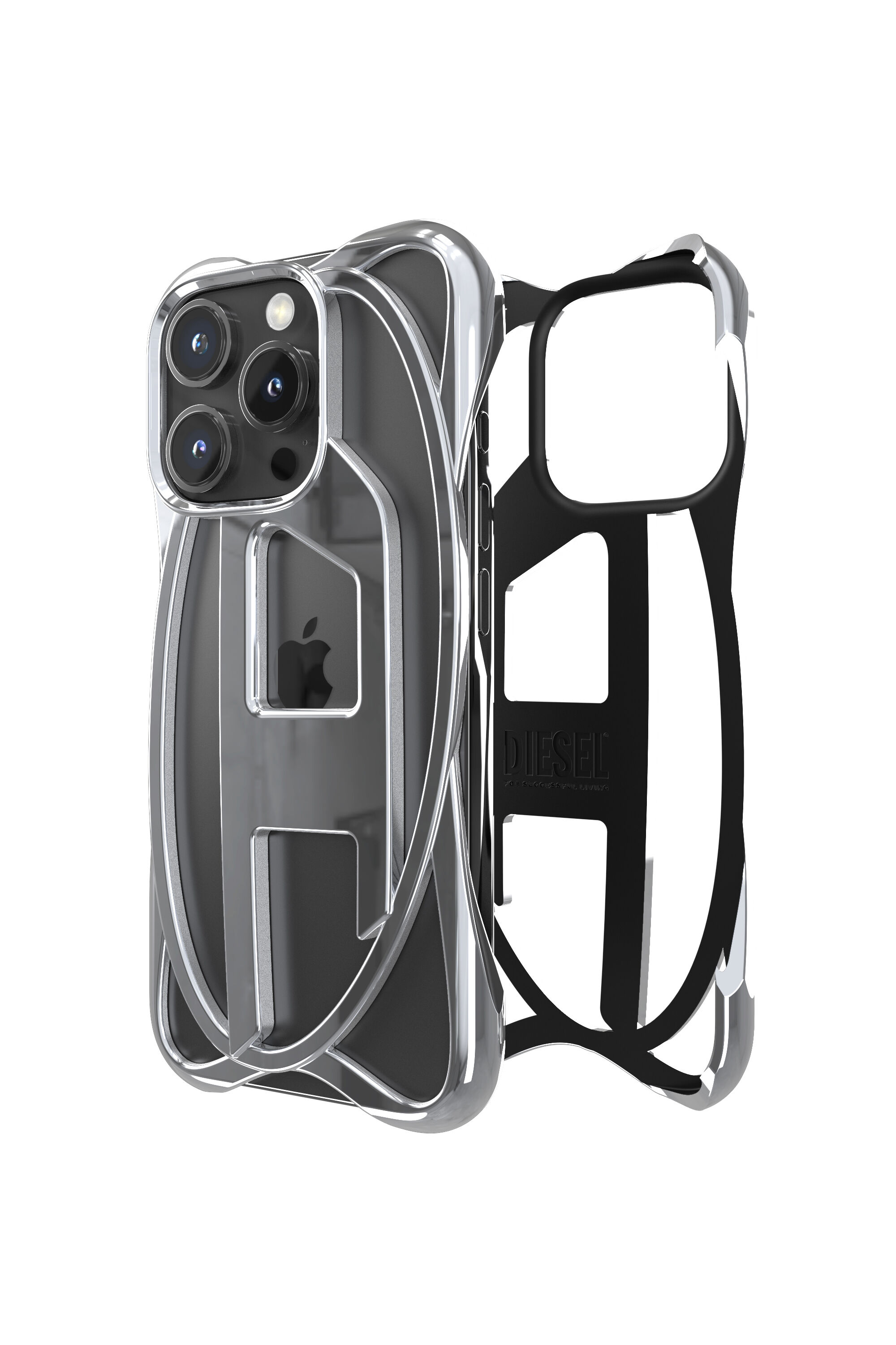 Diesel - 60267 CAGED D CASE, Unisex's Caged D Case iPhone 16 Pro in Grey - 1