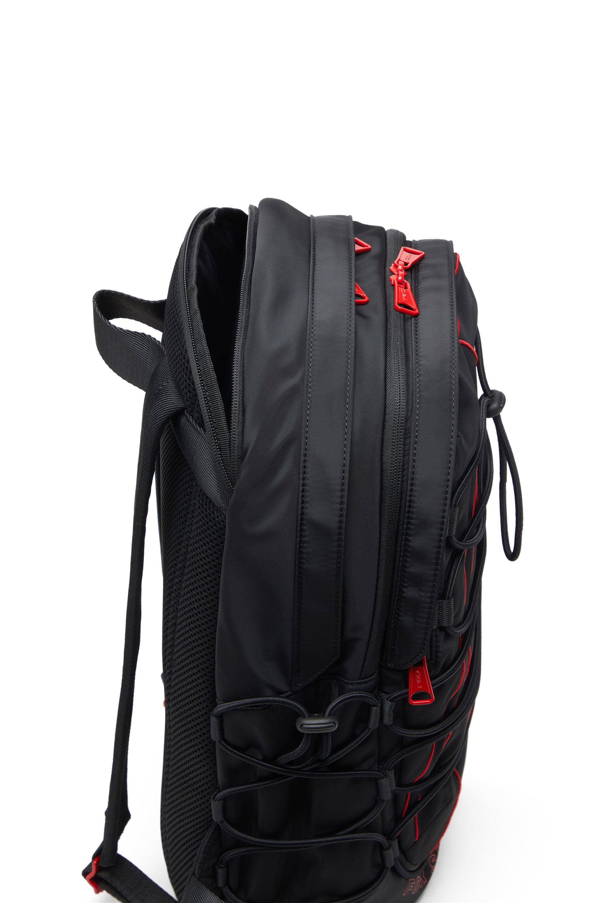 Diesel - TECH-D BACKPACK X, Unisex's Tech-D-Nylon backpack with Oval D embroidery in Black - 5