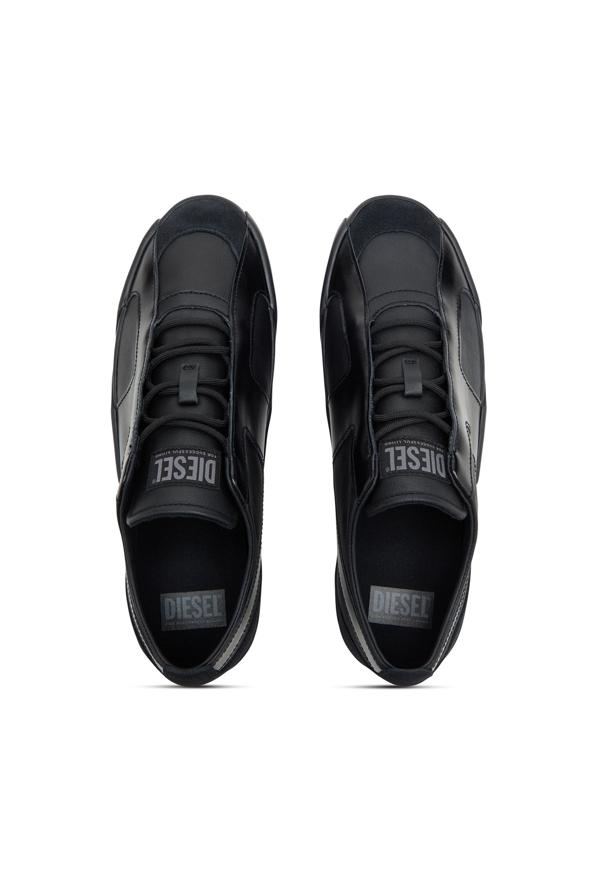 Diesel - S-SLANTE-D LOW, Man's S-Slante-D-Sneakers in suede and leather with D logo in null - 4