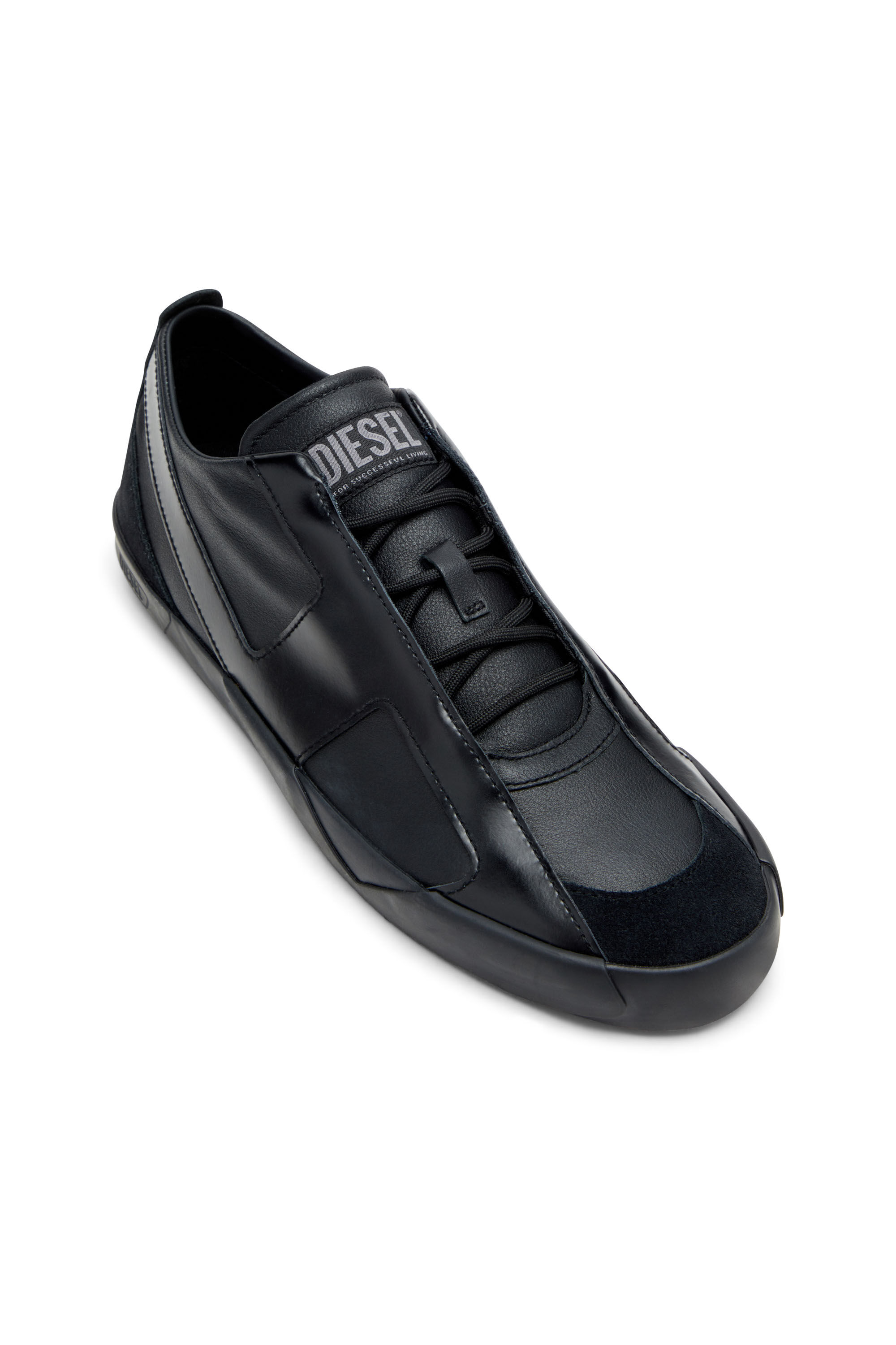 Diesel - S-SLANTE-D LOW, Man's S-Slante-D-Sneakers in suede and leather with D logo in null - 6