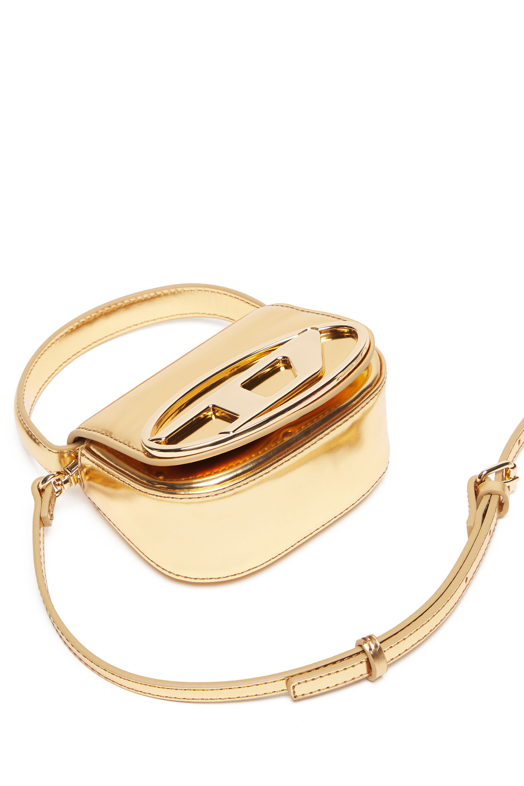 Diesel - 1DR-XS-S, Woman's 1DR-XS-S-Iconic mini bag in mirrored leather in Gold - 2