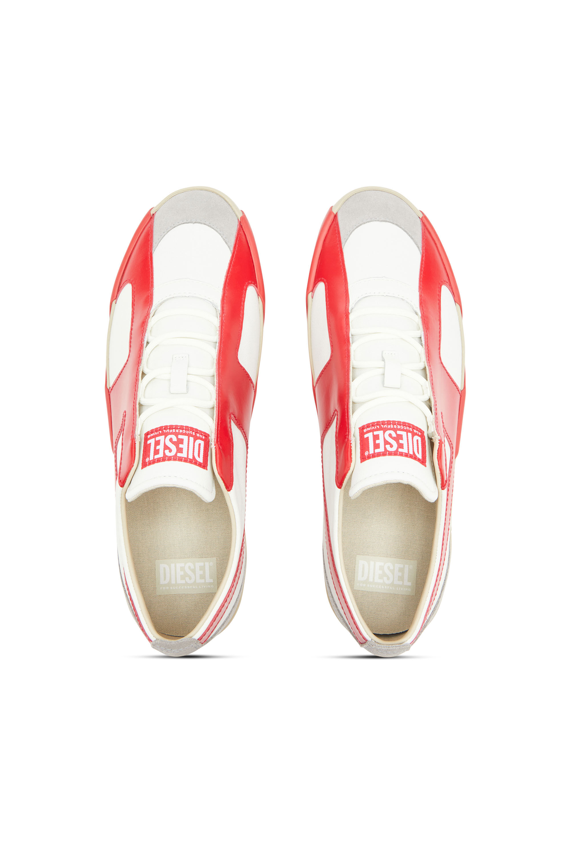 Diesel - S-SLANTE-D LOW, Man's S-Slante-D-Sneakers in suede and leather with D logo in null - 4