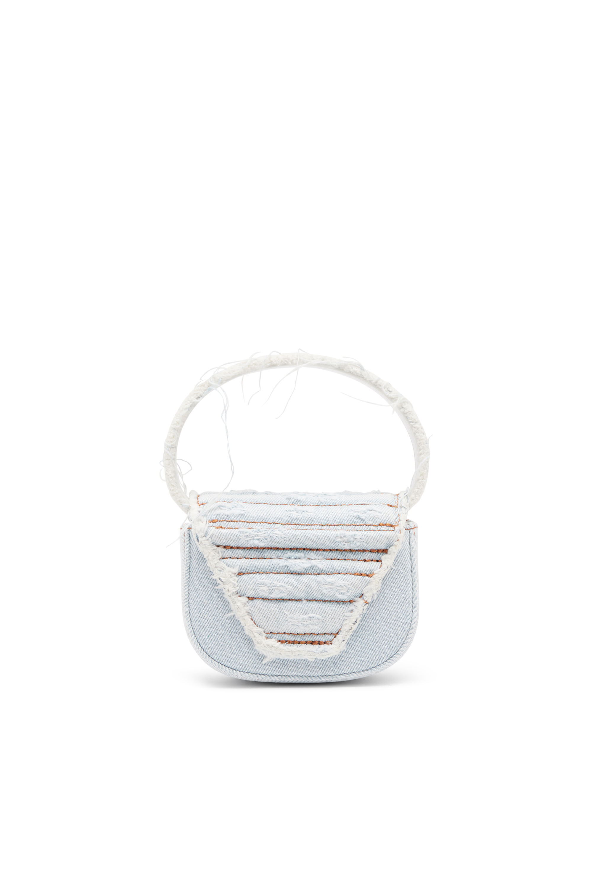 Diesel - 1DR XS, Woman's 1DR XS-Iconic mini bag in denim and leather in Light Blue - 3