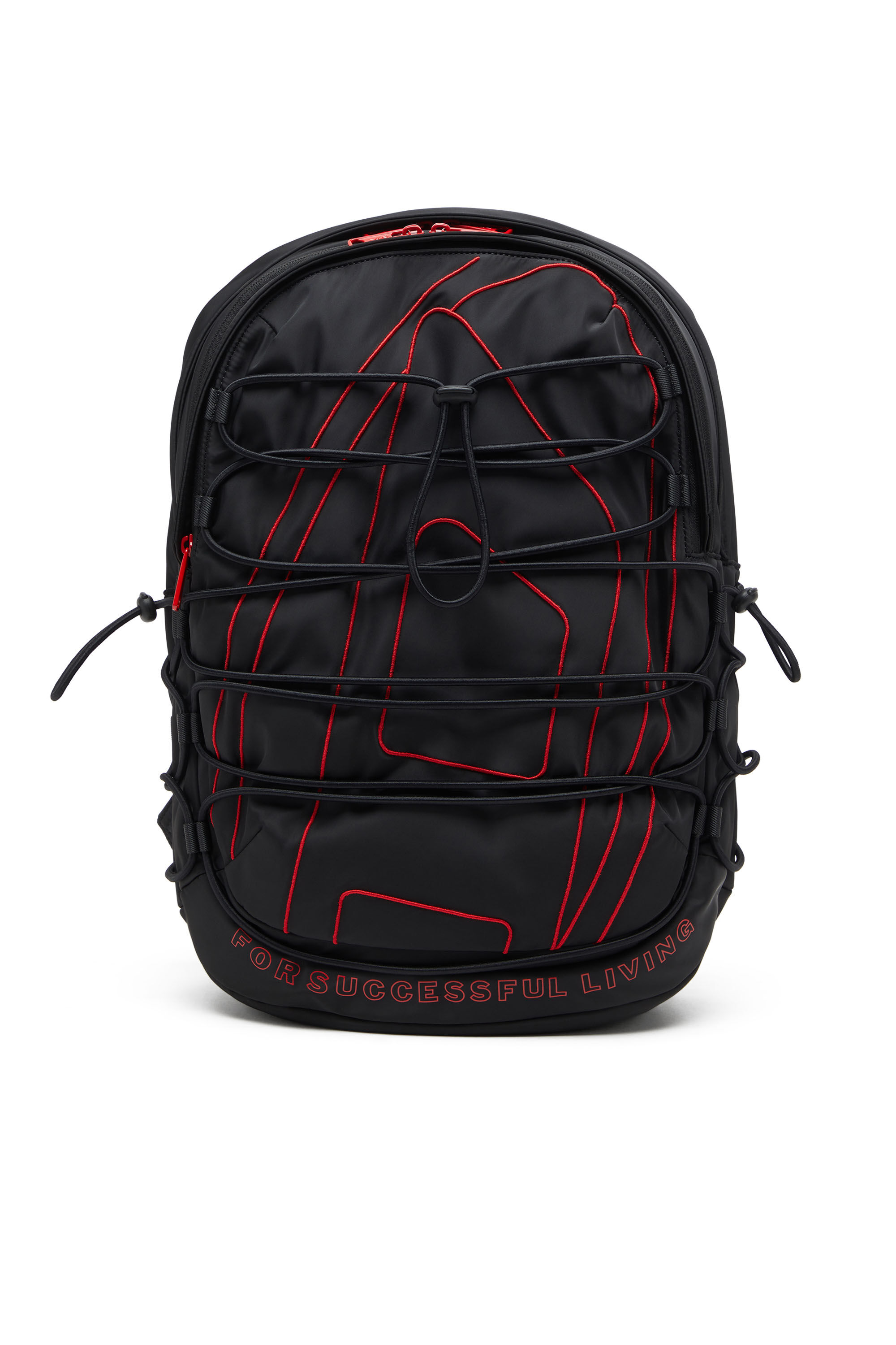 Diesel - TECH-D BACKPACK X, Unisex's Tech-D-Nylon backpack with Oval D embroidery in Black - 1