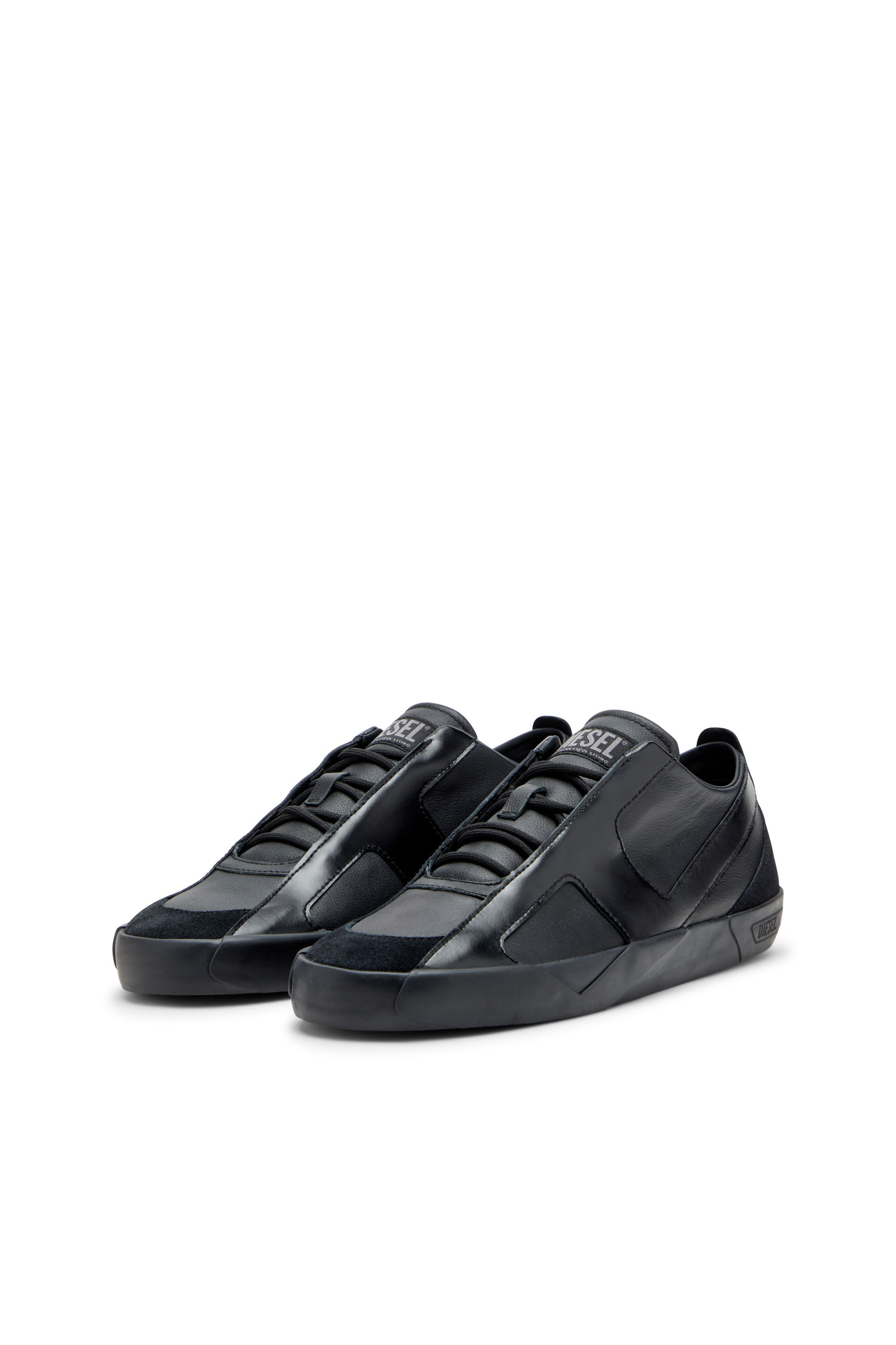 Diesel - S-SLANTE-D LOW, Man's S-Slante-D-Sneakers in suede and leather with D logo in null - 9