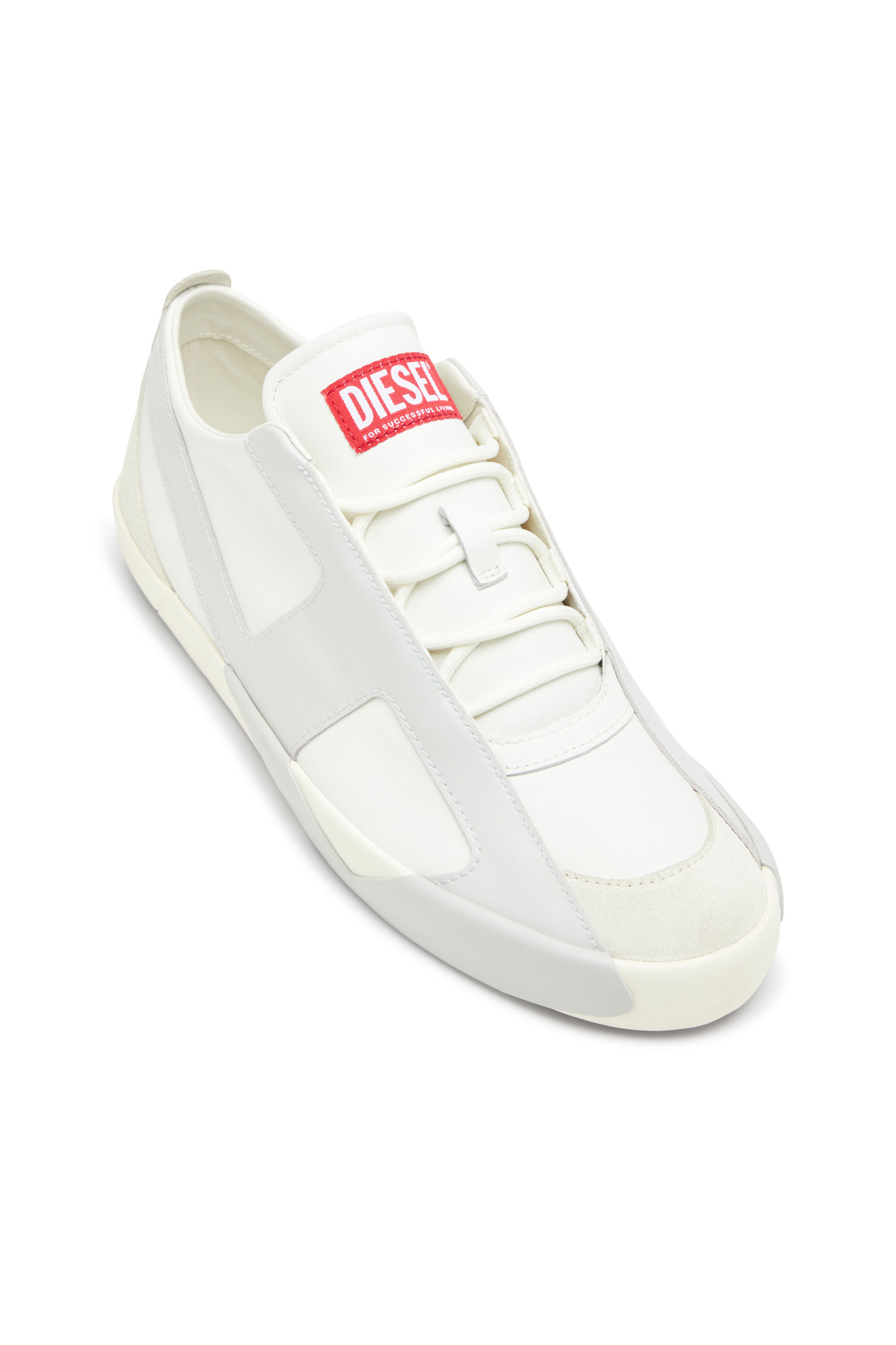 Diesel - S-SLANTE-D LOW, Man's S-Slante-D-Sneakers in suede and leather with D logo in null - 6