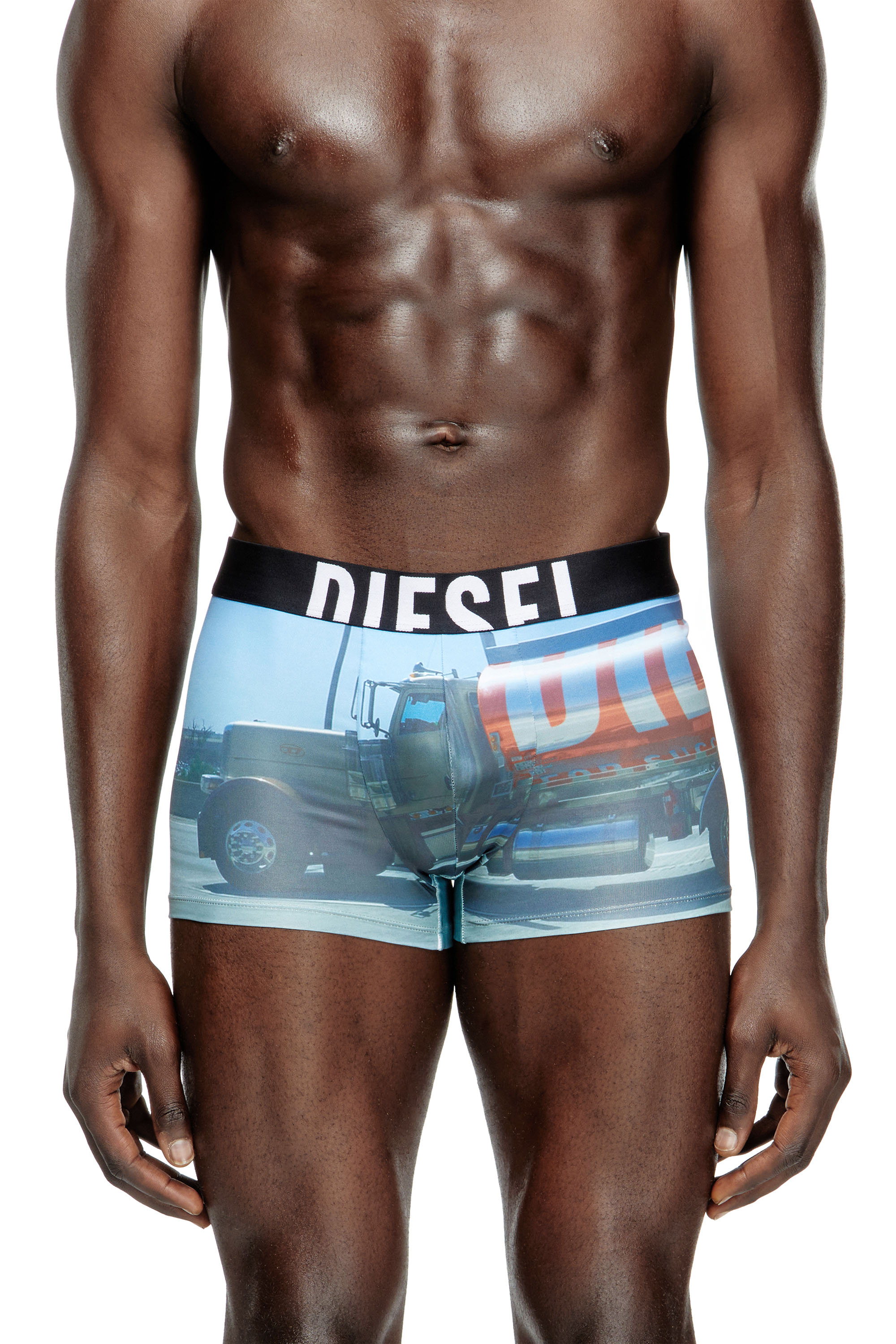 Diesel - DAMIEN-D-POP-40, Man's Boxer briefs with Pop print in Light Blue - 2