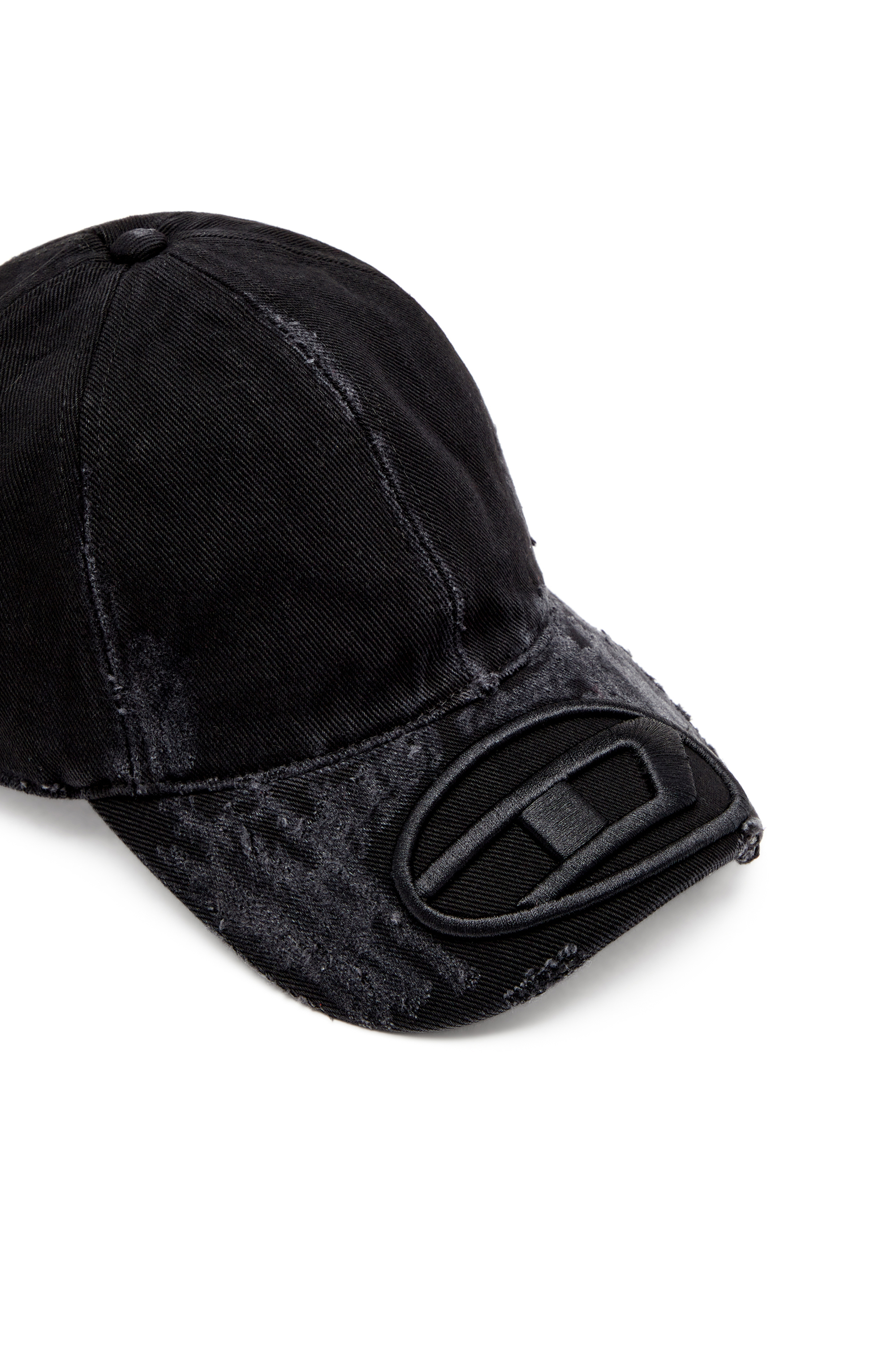Diesel - C-ODY, Man's Distressed denim baseball cap in Black - 4