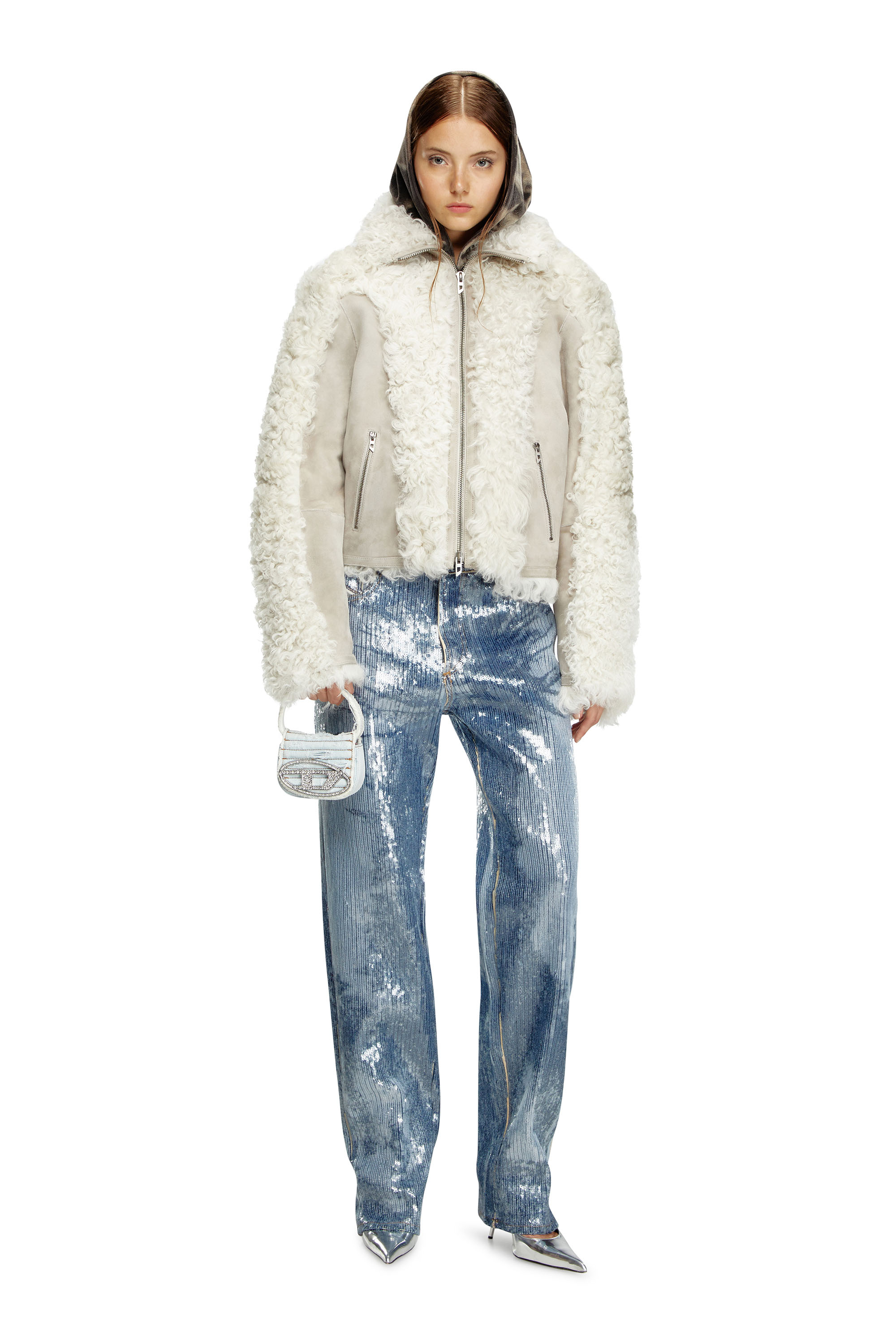 Diesel - 1DR XS, Woman's 1DR XS-Iconic mini bag in denim and leather in Light Blue - 2