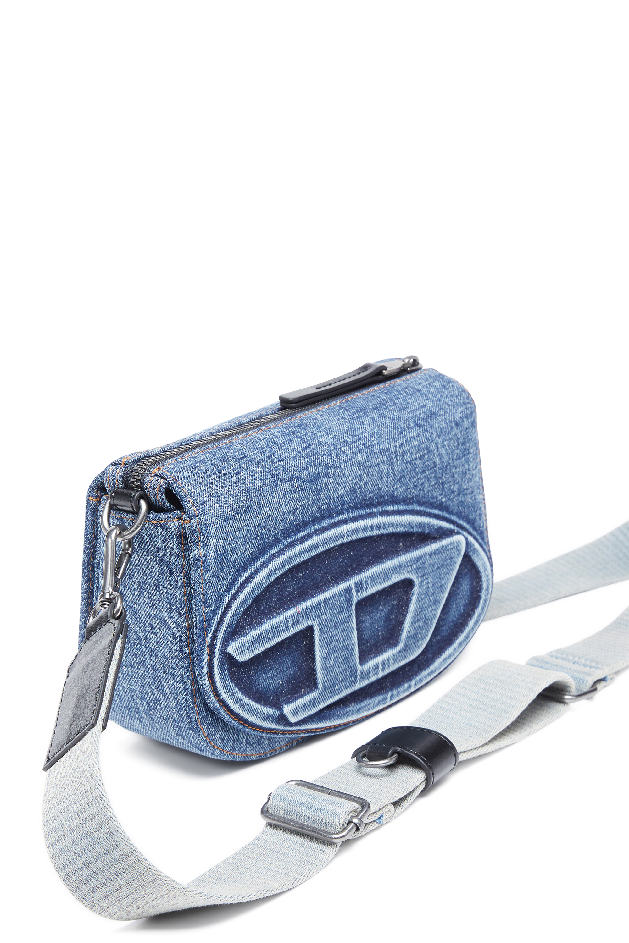 Diesel - 1DR CAMERA BAG, Unisex's Camera bag in solarised denim in Blue - 3